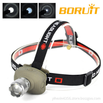 Boruit AAA Dry Battery 90 Degree Focus Adjustable Mini Zoomable LED Headlamp